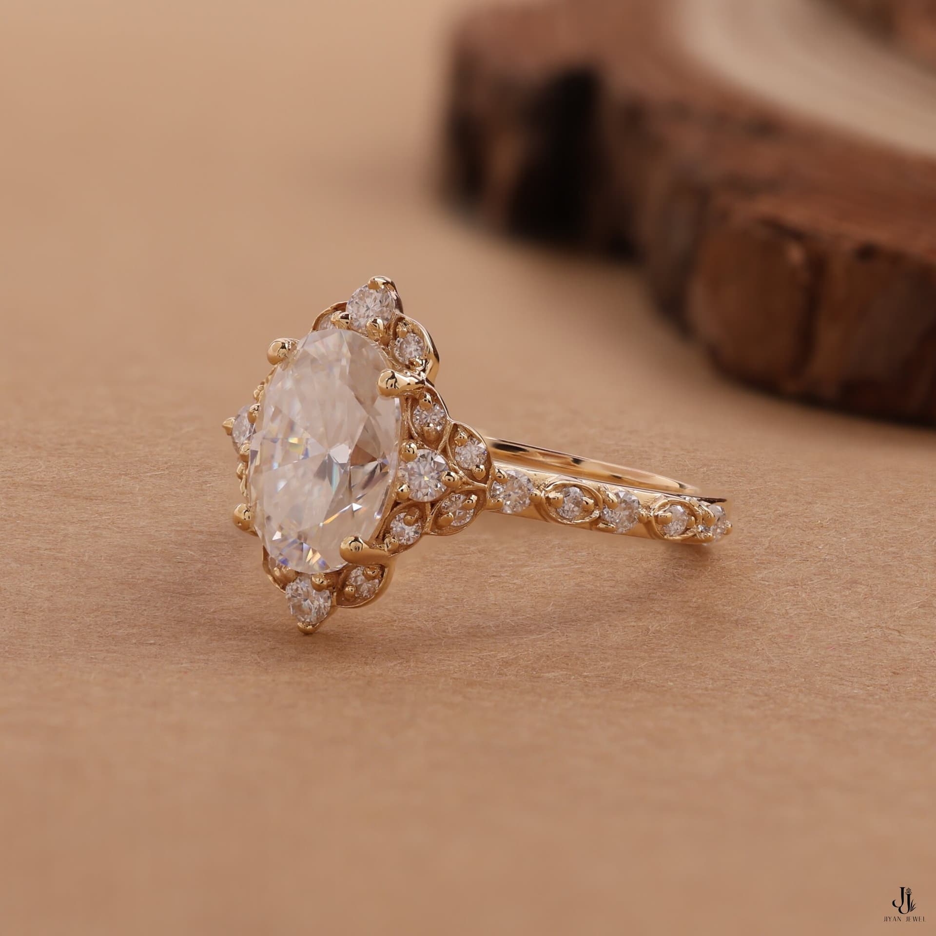 Rosette Oval Twist Stack — 14K Rose Gold, view 4