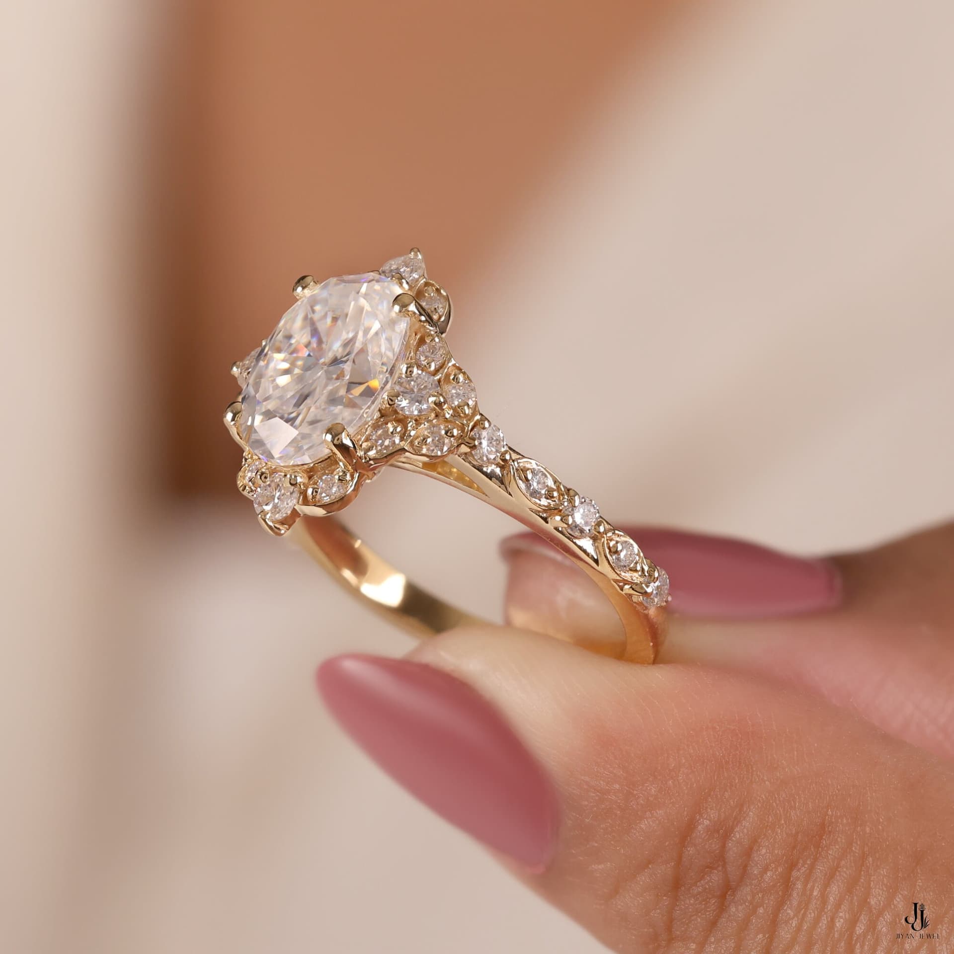 Rosette Oval Twist Stack — 14K Rose Gold, view 2